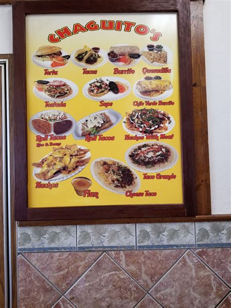 Chaguito’s menu  El Tapatio